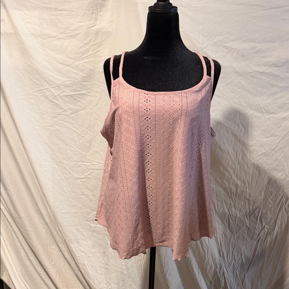 Amazon Pink Eyelet Double-Strap Cami